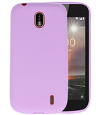 Paars Color TPU Hoesje voor Nokia 1