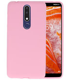 Roze Color TPU Hoesje voor Nokia 3.1 Plus