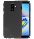 Zwart Color TPU Hoesje voor  Samsung Galaxy A6 Plus