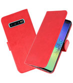 Bookstyle Wallet Cases Hoesje voor Samsung Galaxy S10 Plus Rood