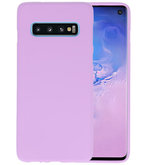 Color TPU Hoesje voor Samsung Galaxy S10 Paars