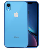 Magnetic Back Cover voor iPhone XR Blauw - Transparant