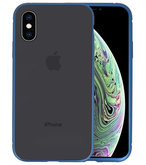 Magnetic Back Cover voor iPhone XS Blauw - Transparant