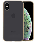 Magnetic Back Cover voor iPhone XS Goud - Transparant