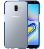 Magnetic Back Cover voor Galaxy J6 Plus Blauw - Transparant
