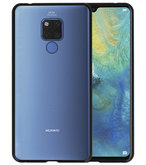 Magnetic Back Cover voor Mate 20 X Zwart - Transparant
