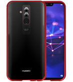 Magnetic Back Cover voor Mate 20 Lite Rood - Transparant