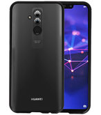 Magnetic Back Cover voor Mate 20 Lite Zwart - Transparant