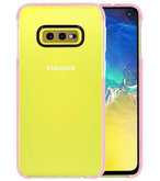 Armor TPU Hoesje voor Samsung Galaxy S10e Transparant / Roze