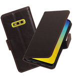 Motief Bookstyle Hoesje voor Samsung Galaxy S10e Mocca