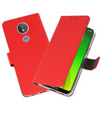Booktype Wallet Cases Hoesje voor Motorola Moto G7 Power Rood