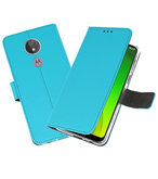 Booktype Wallet Cases Hoesje voor Motorola Moto G7 Power Blauw