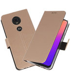 Booktype Wallet Cases Hoesje voor Motorola Moto G7 / G7 Plus Goud