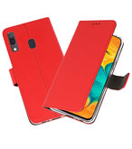 Booktype Wallet Cases Hoesje voor Samsung Galaxy A30 Rood