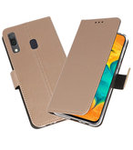 Booktype Wallet Cases Hoesje voor Samsung Galaxy A30 Goud