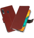 Booktype Wallet Cases Hoesje voor Samsung Galaxy A30 Bruin