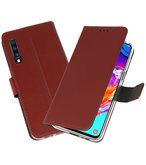 Booktype Wallet Cases Hoesje voor Samsung Galaxy A70 Bruin