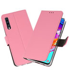 Booktype Wallet Cases Hoesje voor Samsung Galaxy A70 Roze