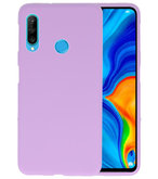 Color TPU Hoesje voor Huawei P30 Lite Paars