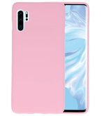 Color TPU Hoesje voor Huawei P30 Pro Roze