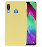 Color TPU Hoesje voor Samsung Galaxy A40 Geel