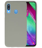 Color TPU Hoesje voor Samsung Galaxy A40 Grijs