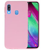 Color TPU Hoesje voor Samsung Galaxy A40 Roze