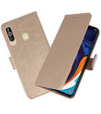 Bookstyle Wallet Cases Hoesje voor Samsung Galaxy A60 Goud