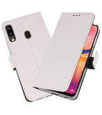 Wallet Cases Hoesje voor Samsung Galaxy A20 Wit