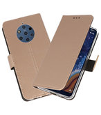 Wallet Cases Hoesje voor Nokia 9 PureView Goud