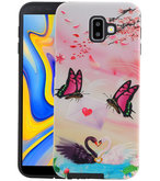 Vlinder Design Hardcase Backcover voor Samsung Galaxy J6 Plus