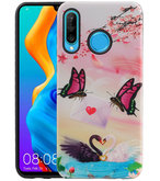 Vlinder Design Hardcase Backcover voor Huawei P30 Lite / Nova 4E
