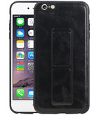 Grip Stand Hardcase Backcover voor iPhone 6 Plus Zwart