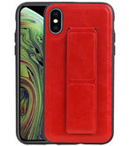 Grip Stand Hardcase Backcover voor iPhone XS / X Rood