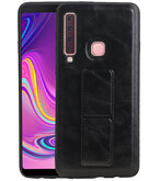 Grip Stand Hardcase Backcover voor Samsung Galaxy A9 (2018) Zwart