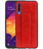 Grip Stand Hardcase Backcover voor Samsung Galaxy A50 Rood