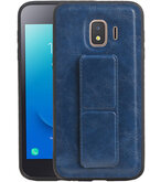 Grip Stand Hardcase Backcover voor Samsung Galaxy J2 Core Blauw