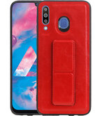 Grip Stand Hardcase Backcover voor Samsung Galaxy M30 Rood