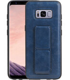 Grip Stand Hardcase Backcover voor Samsung Galaxy S8 Blauw