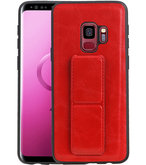 Grip Stand Hardcase Backcover voor Samsung Galaxy S9 Rood