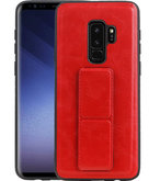 Grip Stand Hardcase Backcover voor Samsung Galaxy S9 Plus Rood