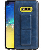 Grip Stand Hardcase Backcover voor Samsung Galaxy S10E Blauw