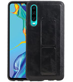 Grip Stand Hardcase Backcover voor Huawei P30 Zwart