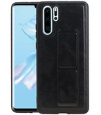 Grip Stand Hardcase Backcover voor Huawei P30 Pro Zwart