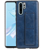 Grip Stand Hardcase Backcover voor Huawei P30 Pro Blauw