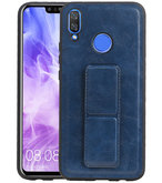 Grip Stand Hardcase Backcover voor Huawei Nova 3 Blauw