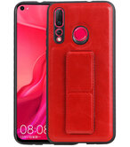 Grip Stand Hardcase Backcover voor Huawei Nova 4 Rood