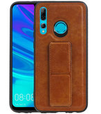 Grip Stand Hardcase Backcover voor Honor 20 Lite Bruin