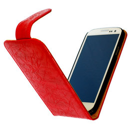 Bestcases Vintage Rood Flipcase Hoesje voor LG Optimus L5 2 E460 Bestcases Vintage Rood Flipcase Hoesje voor LG Optimus L5 2 E460