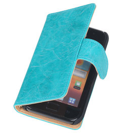 Bestcases Vintage Turquoise Book Cover Hoesje voor LG Optimus L5 2 E460 Bestcases Vintage Turquoise Book Cover Hoesje voor LG Optimus L5 2 E460